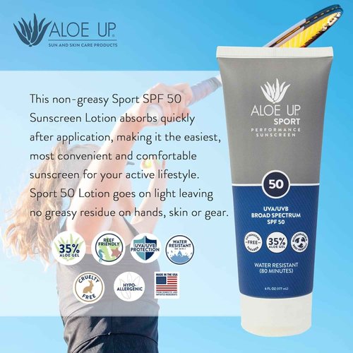 Aloe Up White Collection Sunscreen Spray SPF 50, White Collection Sunscreen Spray SPF 30, and Sport Sunscreen Lotion SPF 50 - Bundle with Face and Body Sunscreen Protector - Reef Friendly - 3 Items