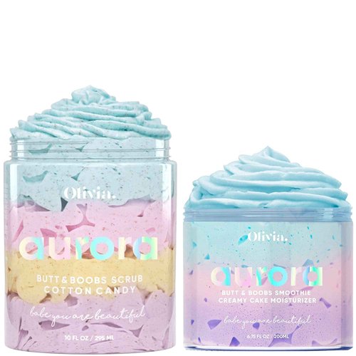 Olivia Buttocks & Breasts Body Exfoliator Scrub & Moisturizer Care Kit