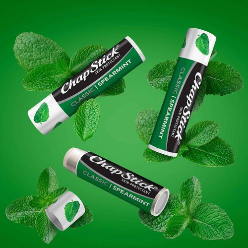 ChapStick Bulk Lip Balm, Classic Spearmint 12-Pack – Cool & Refreshing Lip Moisturizer for Dry Lips, 0.15 Oz Ea