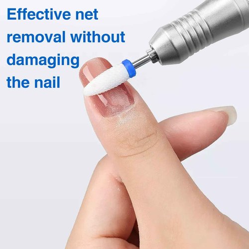 Cordless Nail Drill Set, Rechargeable & Adjustable Speeds Nail Drill Machine, Portable Nail File for Acrylic Gel Dip Powder Nails, Manicure Pedicure Tools Polishing Set for Beginner Silver