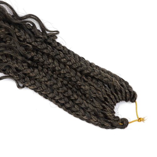 Goddess Box Braids Crochet Hair - 24 Inch Boho Box Braids 8 Packs Bohemian Box Braids Pre-looped Boho Crochet Braids with Curly Ends Synthetic Crochet Box Braids Hair for Black Women T27#