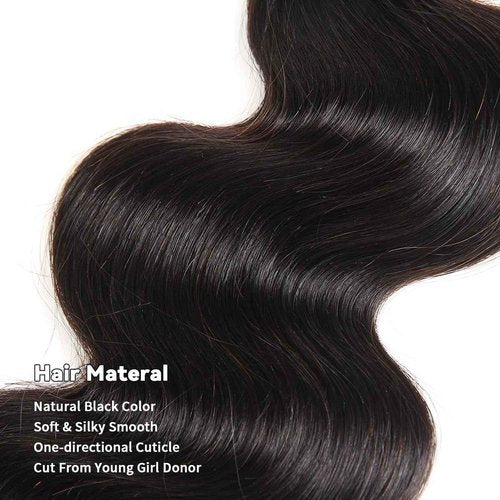 15A Raw Human Hair Bundles Body Wave Human Hair,Triple Lifespan Indian Virgin Hair,No Tangle Shedding,Multiple Washes Keep Texture Silky Soft (3 Bundles Natural Color, 16 16 16 Inch)