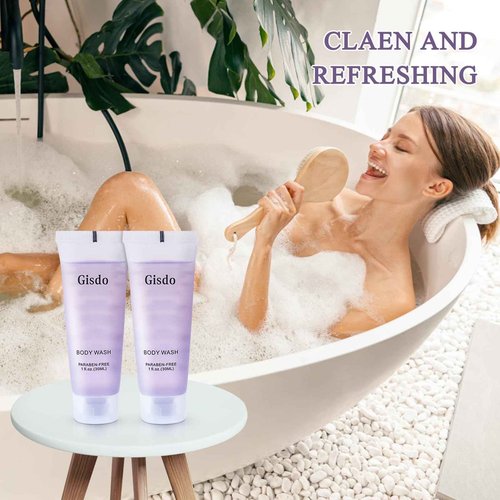 Gisdo Travel Size Body Wash Bulk (1 fl oz, 200 Pack), Refreshing Hotel Body Wash, Mini and Small Size Guest Hotel Toiletries in Bulk