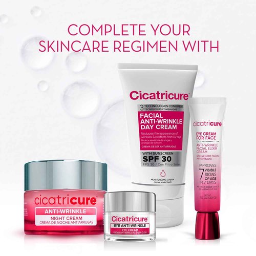 Cicatricure Deep Anti-Wrinkle Face & Neck Cream, Reduces the Appearance of Wrinkles from 1st Use, Face Moisturizer, Anti-Aging Cream, Non-Greasy Wrinkle Cream for Women, Neck Cream, 2.1 Ounces-4 Pack