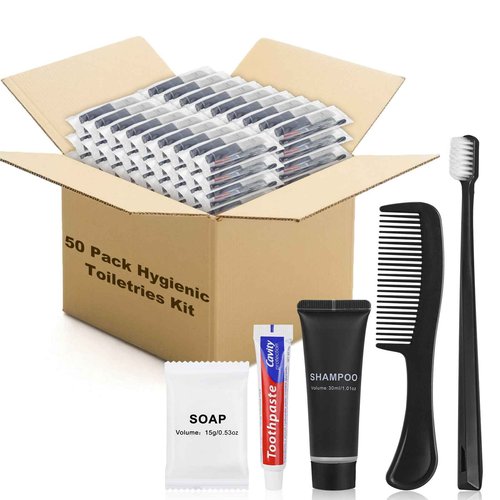 LLHQAMT Hygiene Kit, Personal Hygiene Kit with Individual Package, Bulk Hygiene Supplies are Suitable for Travel, Hotel, Camping, Household (50 Set)