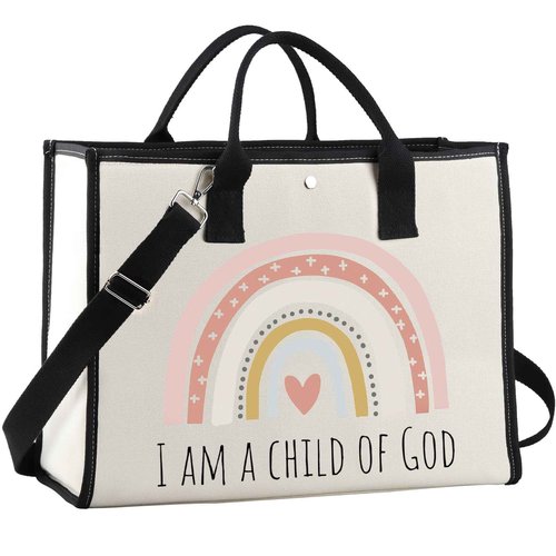 WCGXKO Religious Gift Goddaughter Gifts I am a Child of God First Communion Gifts Baptism Gift for Godchild (CHILD OF GOD LT), Black