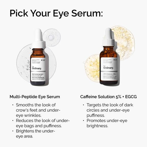 The Ordinary Multi-Peptide Eye Serum, Anti-Aging Formula for Crow’s Feet, Dark Circles & Puffiness, 0.5 Fl Oz (Pack of 2)