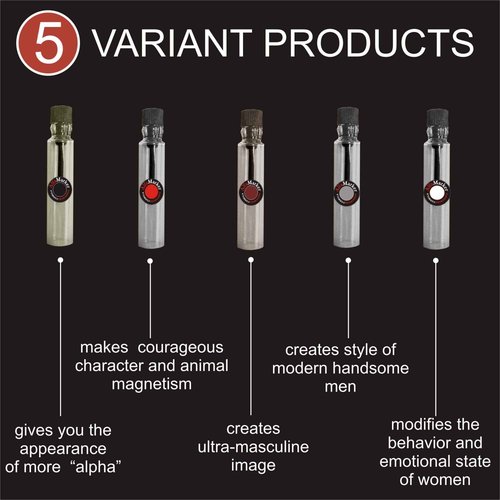 ALFAMARKER Cologne for Men with Pheromones - 5 Male Oil Perfumes x 2ml -Oil Perfume Set for Man - Great Holiday Gift
