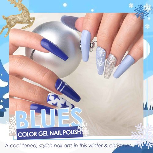 Gellen Gel Nail Polish Kit with U V Light Nail Dryer 72W, 12 Colors Christmas Gel Nail Kit, Professional Gel Nail Polish Starter Kit, Nail Art Decoarations Manicure Tools Set