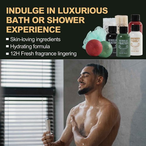 Rinse&Robust Mens Christmas Gifts 2025 Advent Calendar 24PCS Beauty Advent Calendar for Men Christmas Advent Calendars Holiday Gifts 24 Days Countdown Calendar Beard Care Grooming for Men Shower Gels