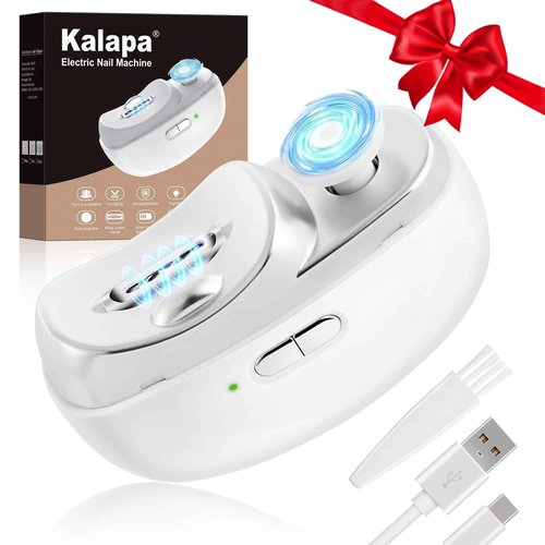 Electric Nail Clippers Upgraded 3 in 1 Automatic - with Polishing, Dust Storage & LED Light, Nail File Toenail Trimmer, Gifts for Women Men Mom Her Him Kids Adults Senior Baby Teacher Students (White)