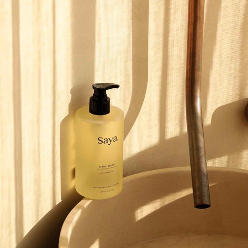 SAYA High Performing Hand Soap | Luxurious Ingredients for Soft & Smooth Hands With Aloe Vera, Kakadu Plum, Desert Lime Deeply Hydrating, Cleansing Notes of Lime, Bergamot Cedarwood Ylang Ylang 475ml