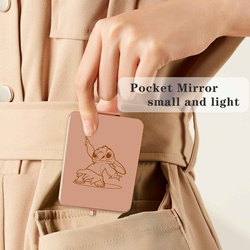 Vanity Mirror with Lights 3x Magnifying,Makeup Mirror with Lights, LED Compact Travel Mirrors for Pocket,Purse, Double-Sided Foldable Handheld, Mini Makeup Vanity Desk Bathroom, Gifts for Women