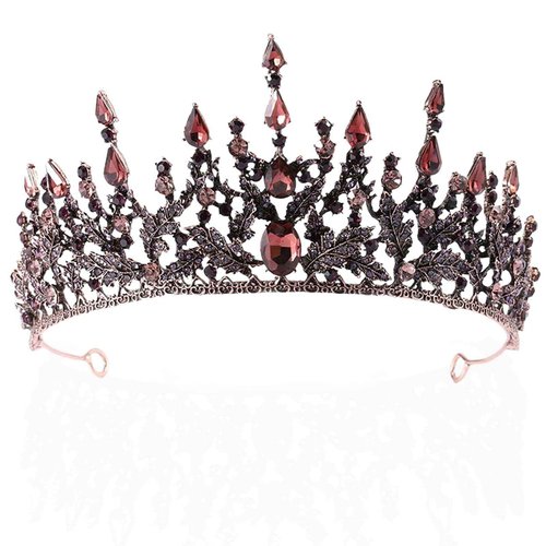 Florry Baroque Crowns Crystal Tiaras and Crowns Wedding Queen Crowns for Brides Halloween Costume Bridal Tiaras Hair Accessories for Women (Purple)