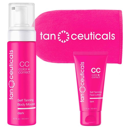 Tanceuticals Mousse Self Tanning Kit, Dark Shade