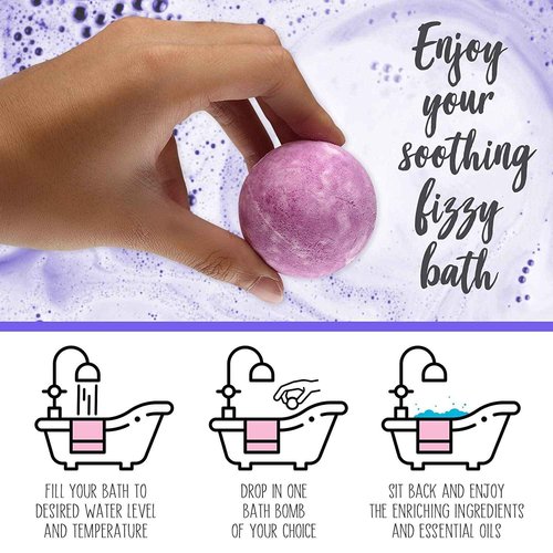 LotFancy Bath Bombs for Women, 12PCS Natural Bath Bombs, Shea Butter, Rich in Essential Oil. Fizzy SPA Bath Bombs Valentines Day Gifts for Wife, Girlfriend, Mother’s Day, Birthday, Christmas Gift