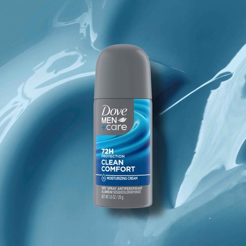 Dove Men+Care Antiperspirant Deodorant Dry Spray Clean Comfort 24 count For Men 72-hour Sweat and Odor Protection with Triple Defense Technology 1 oz