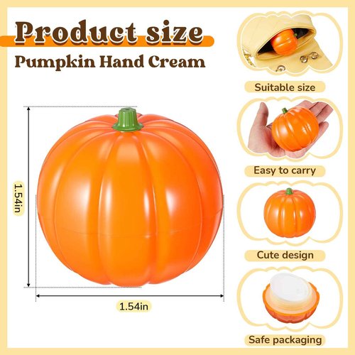 12 Pcs Pumpkin Hand Cream Gifts Set for Women, Funny Fruit Hand Cream Gift for Baby Shower, Birthday Day, Fall Holiday Party, Bridal Shower Favors, Bridesmaid Gifts and Wedding Favors Party Supply