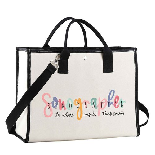 JNIAP Sonographer Makeup Bag Sonographer Gifts Ultrasound Tech Gifts Radiologist Zipper Bag Radiology Gift (Sonographer Tote)