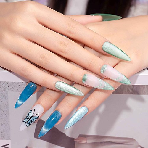 SUPWEE 12 Colors Cat Eye Gel Nail Polish - Macaron Candy Magnetic Nail Polish Gel Set Summer Spring Cateye UV Lamp Cure Require DIY Salon Home Gift