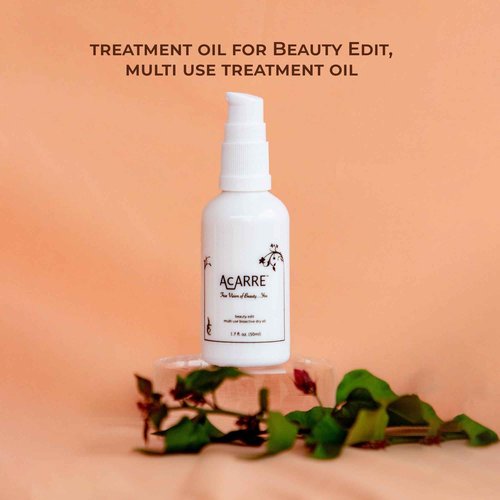 AcARRE Beauty Edit, Luxurious Multi-Use Treatment Oil, Baobab & Kalahari Melon Oil for Skin & Hair Rejuvenation, Eczema Relief, and Scalp Revitalization - 0.5 fl oz