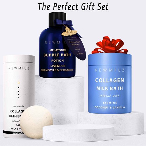 Deep Sleep Melatonin Bubble Bath - Long Lasting Foaming Bubbles - Moisturizing - Lavender Chamomile Bergamot - Relaxing Stress Relief - Calming Self Care Spa Gift for Birthday Christmas