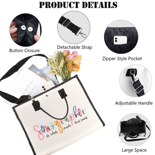 JNIAP Sonographer Makeup Bag Sonographer Gifts Ultrasound Tech Gifts Radiologist Zipper Bag Radiology Gift (Sonographer Tote)