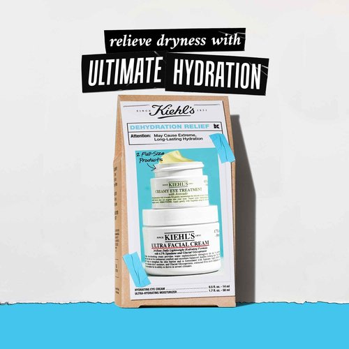 Kiehl's Dry Skin Relief Set, With Hydrating Skincare Essentials, Contains Moisturizer and Eye Cream, Helps Hydrate