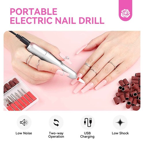 SAVILAND Acrylic Nail Kit for Beginners: Professional Nail Kit Acrylic Set with Everything Nail Drill Acrylic Powder Monomer Liquid Gel Nail Polish U V Nail Light Christmas Gift Home Extension