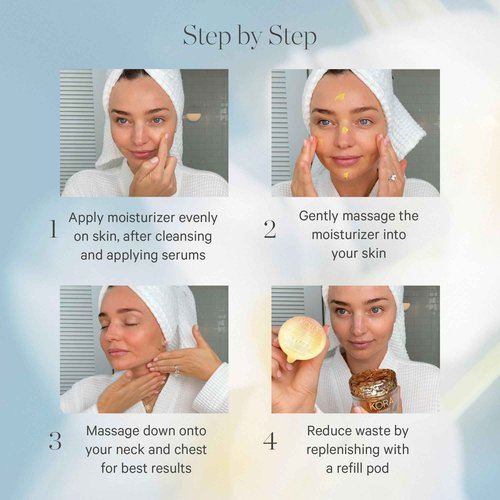 KORA Organics Turmeric Glow Facial Moisturizer Refill Pod, Hydrating Cream with Rosehip Oil for Face, Softens, Firms & Illuminates - Certified Organic & Cruelty-Free, 1.69 Fl Oz