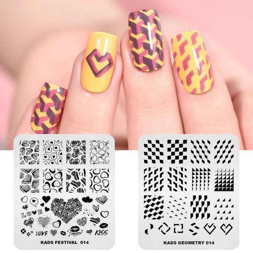 KADS 11pcs Nail Stamp Plates Set 10 Plates Christmas Snowflakes Cute Animals+ 1 Laser Symphony Storage Bag Christmas Nails Art Stamping Plate Set Leaves Flowers Animal Nail Plate Template Image Plate