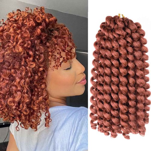 12Inch 5Packs Wand Curl Crochet Hair,Jamaican Bounce Crochet Hair Extensions Crochet Braids Curly Crochet Hair for Women Curly Braiding Hair Extensions(5Packs,90Strands, #350)