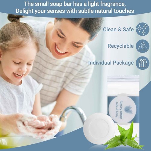 Kacctyen 600 Pcs 0.35oz Mini Bar Soap Bulk Individually Wrapped Bulk Hand Hotel Soap Bars Travel Size Toiletries for Guest Hotel Bathroom Vacation Rentals