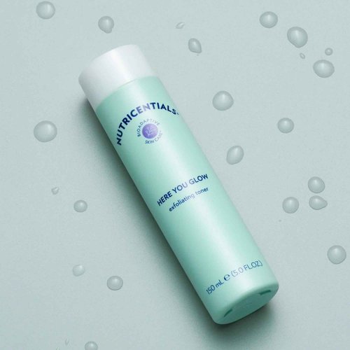 Nu Skin Here You Glow Face Exfoliator Toner | Toner for face with water, Salicylic Acid, Glycolic Acid & Hydroxy Acid Blend | Unclog Pores, Prevent Acne, Smooth & Hydrate your skin | 150 ml | 2 Pack