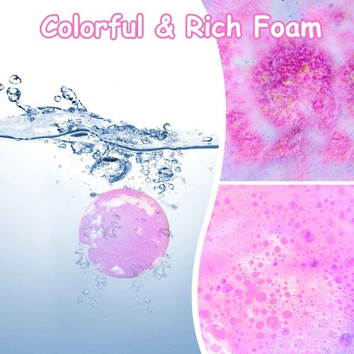 Bath Bombs for Kids with Surprise Inside, 12 Pcs Bubble Kids Bath Bombs for Girls with Toys Inside, Unicorn Bath Bombs Surprise Jewelry Gifts Set for Girls Toddlers Princess Birthday Christmas Easter