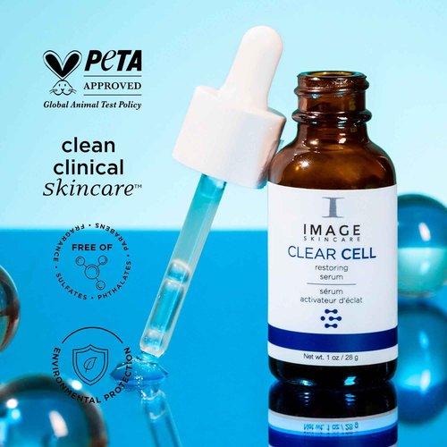 IMAGE Skincare, CLEAR CELL Restoring Serum, Balancing and Mattifying Facial Serum for Oily Prone Skin, 1 oz