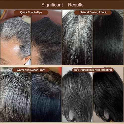 2Pack Safe and Convenient Comb Hair Dye, Portable Hair Dye Comb For Gray Hair Coverage, Waterproof and Sweat-Proof, 2 in 1 Instant Dye, for Women & Men (BROWNISH BLACK)