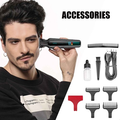VGR 930 Professional Beard Trimmer Hair Clippers for Men, 360 Minutes Run Time Hair Trimmer for Men, Zero Gapped Barber Trimmer with T Blade, USB-C Rechargeable Cordless Edgers Clippers, Green