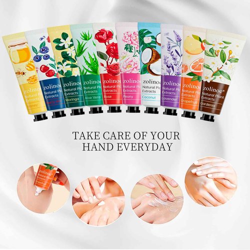 zolinoe 20 Pack Hand Cream Bulk for Dry Cracked Hands, Stocking Stuffers, Bridesmaid Gifts,Thank You Gifts,Christmas Gifts for Women,Natural Plant Fragrance Mini Hand Lotion Travel Size