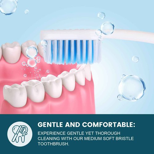 Navona 600 PCS Premium Individually Wrapped Bulk Toothbrush Pack, Disposable Toothbrushes, Kids Toothbrush, Medium Soft Bristle Toothbrushes, Ergonomics Handle, Perfect for Travel Hotel Donation