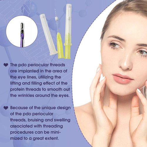 ACADA Pdo Threads for Eye Lift Face Lift Pdo Screw Threads for Eyes lift 30G25mm 40Pcs B-Type, Pdo Periocular Threads, Pdo Threads Eyes