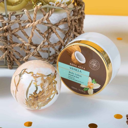 Spa Gift Basket for Women and Men, 7pcs Vanilla Coconut Bath and Body Self Care Set With Bath Bomb, Relaxation, Shower Gel, Parfume Lotion, Spa Kit, Skin Care Set, Birthday, Bridal Shower, Christmas