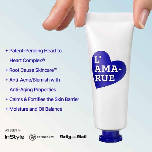 L'AMARUE Eczema Relief Cream | Oil-Balancing Acne & Scar Cream | Helps Improve Psoriasis, Rosacea & Dermatitis Prone, Dry Skin | Root Cause Skincare™ in an Effortless Do-All Essential 1.7oz