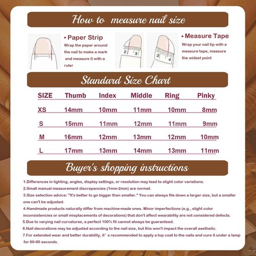 Handmade Acrylic Press On Nails Almond, Brown Press On Nails Medium, Flower 3D Nails French Tip Amber Gold Chrome For Women Gift, Reusable Stick On Fake Nails Kit With Nail Glue(Amber Bloom-M)