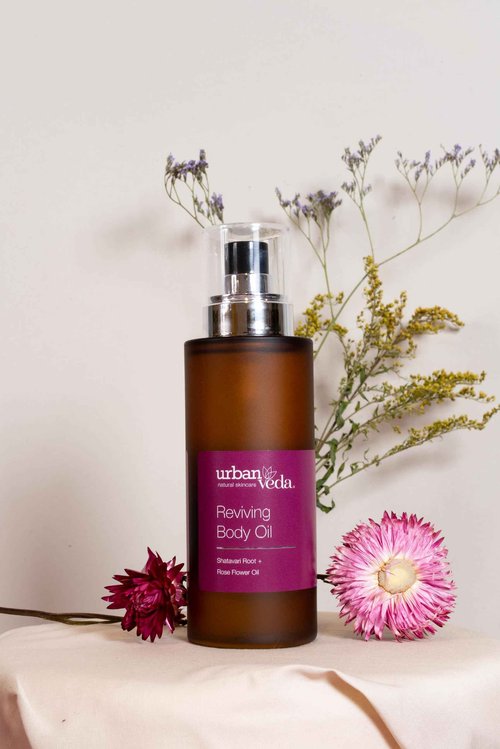 Urban Veda Natural Skincare Reviving Body Oil for Tired and Mature Skin 3.3 Fl Oz
