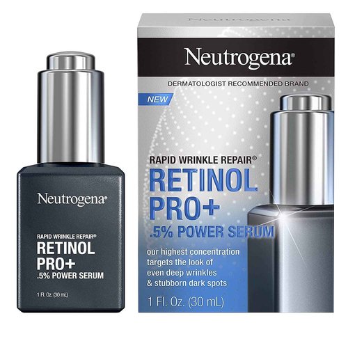 Neutrogena Rapid Wrinkle Repair Retinol Power Facial Serum Age Perfect Midnight Serum Pro+ .5% - 1oz 30ml - (2-Pack Anti Aging Serum 2oz)