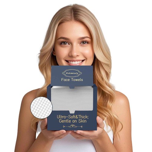 9 PACK XL Disposable Face Towel, 10 * 12 Inches Face Towels Disposable, Extra Thick, 450 Count Cleansing Facial Towel Dry Wipes