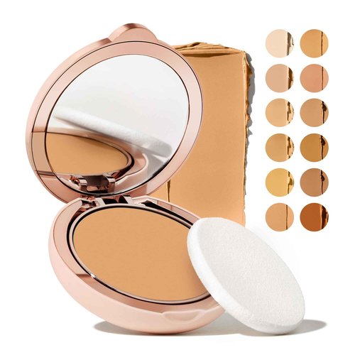 Toty by Sofia Vergara - Ilumina CC Creamy Compact SPF 50+ Mineral Broad Spectrum Sunscreen for Face - Tinted Blurring Balm SPF- Matte, Light Coverage - Water & Sweat Resistant - All Skin Types - 3N