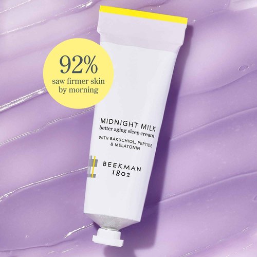 Beekman 1802 Midnight Milk Better Aging Sleep Face Cream - Fragrance Free - 2.13 fl oz - Overnight Mask - With Bakuchiol & Melatonin - Good for Sensitive Skin - Cruelty Free