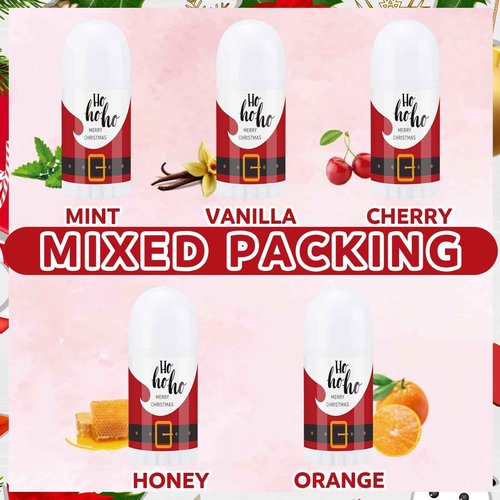 Swiffen 50 Pcs Christmas Mini Lip Balm Pack Thank You Gifts Moisturizer Assorted Flavors Beeswax Natural Ingredients Dry Chapped Lip Care Products for Coworkers Women Friend Men(Santa Claus)